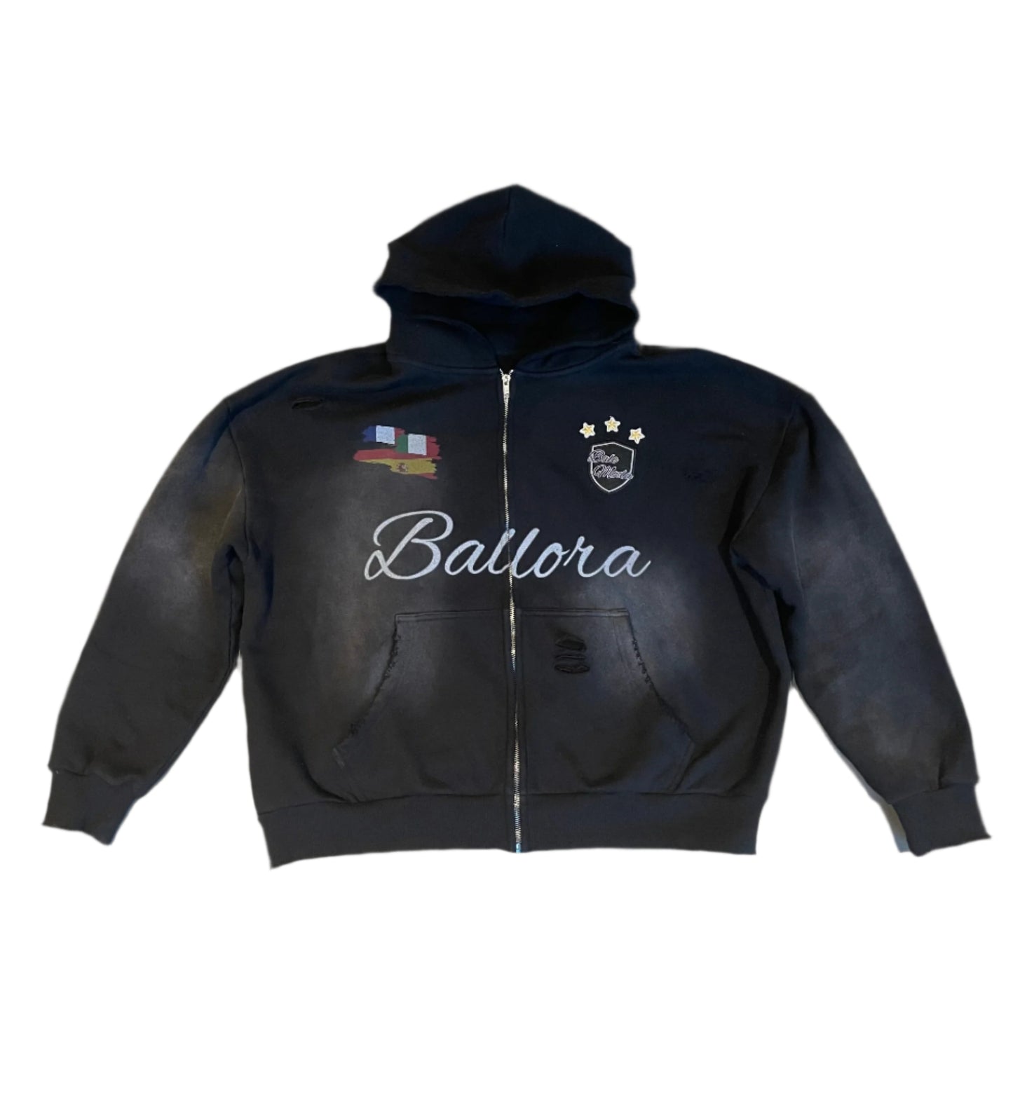 Black International Zip-Up